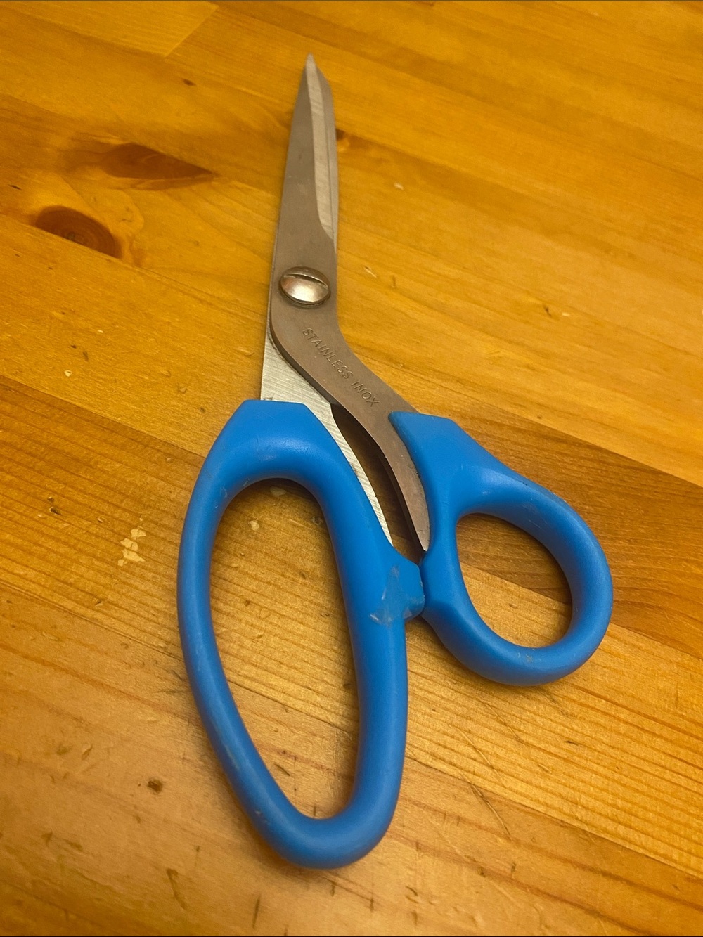 Blue Stainless Steel Fabric Scissors For Sewing